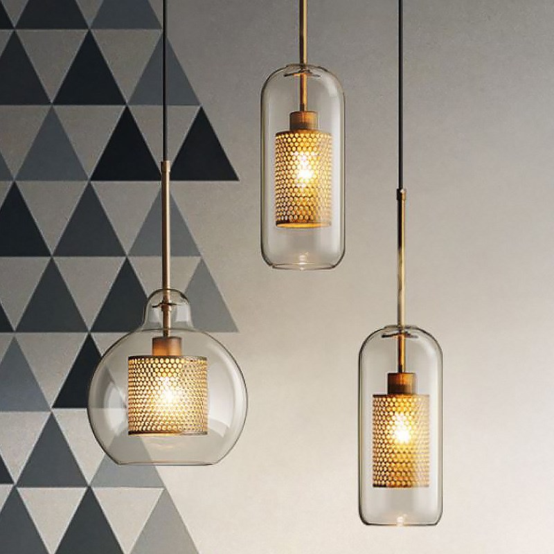 北欧餐厅吊灯简约风格餐桌吧台z玻璃灯具现代个性创意卧室床头灯