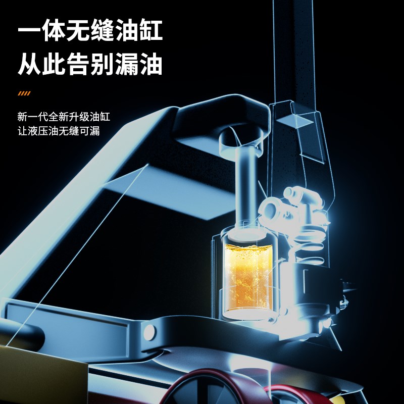 6E3X手动叉车地牛液压车搬运车升降手J推车托盘装卸2吨3吨手拉