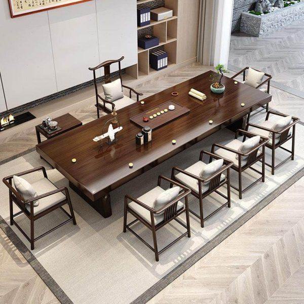 大板实木茶桌中式泡茶轻奢现简约公室茶台家用客厅茶桌椅组合,商业/办公家具,茶台/茶桌,淘宝优惠券,粉丝福利购,淘宝优惠卷