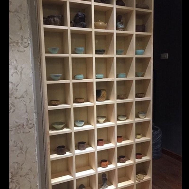 实木格子架茶壶展示架置物架木格子隔板创S意格子挂墙墙面
