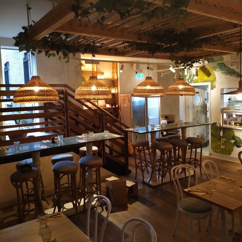 日式手工藤编吊灯东南亚民v宿茶楼茶室复古禅意灯具中式餐厅藤艺