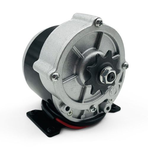 24V350W有刷大功率永磁直流减速36V皮带轮低速电机马.达齿轮带脚