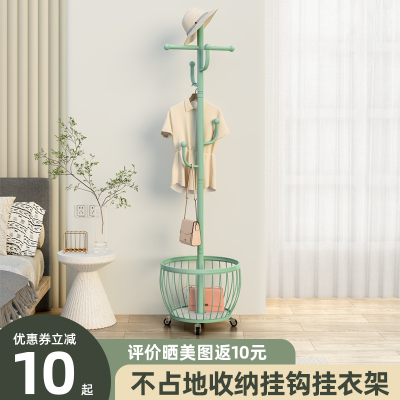 落地卧室挂衣架门后可p移动带轮家用室内网红轻奢晾衣架简易衣帽