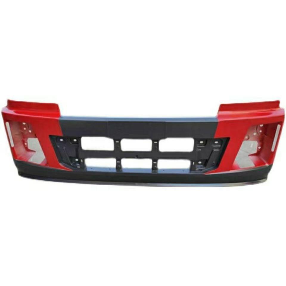 陕汽德龙x3000保险杠前牵引铁杠全车配件 自卸车前护杠保险杠总成