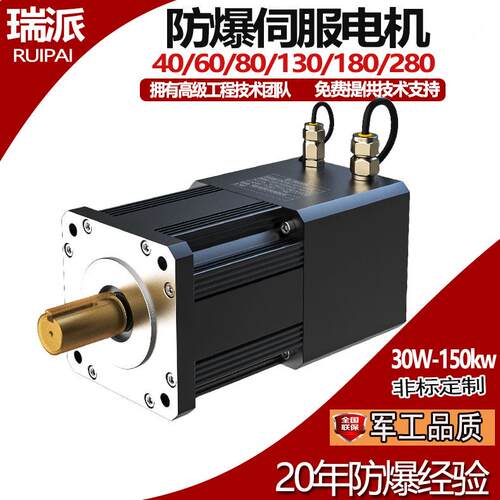 瑞派厂家供应交/直流无刷防爆伺服电机电动马达50W-1000W大功率