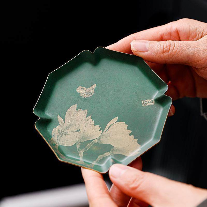 国风复古铜杯垫高档手工中式茶杯托大号茶桌隔热垫茶盏托茶具配件,3C数码配件,其它配件,淘宝优惠券,粉丝福利购,淘宝优惠卷