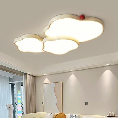 灯具全屋2025新款现代简约客厅主灯奶油风云朵大气led中山吸顶灯