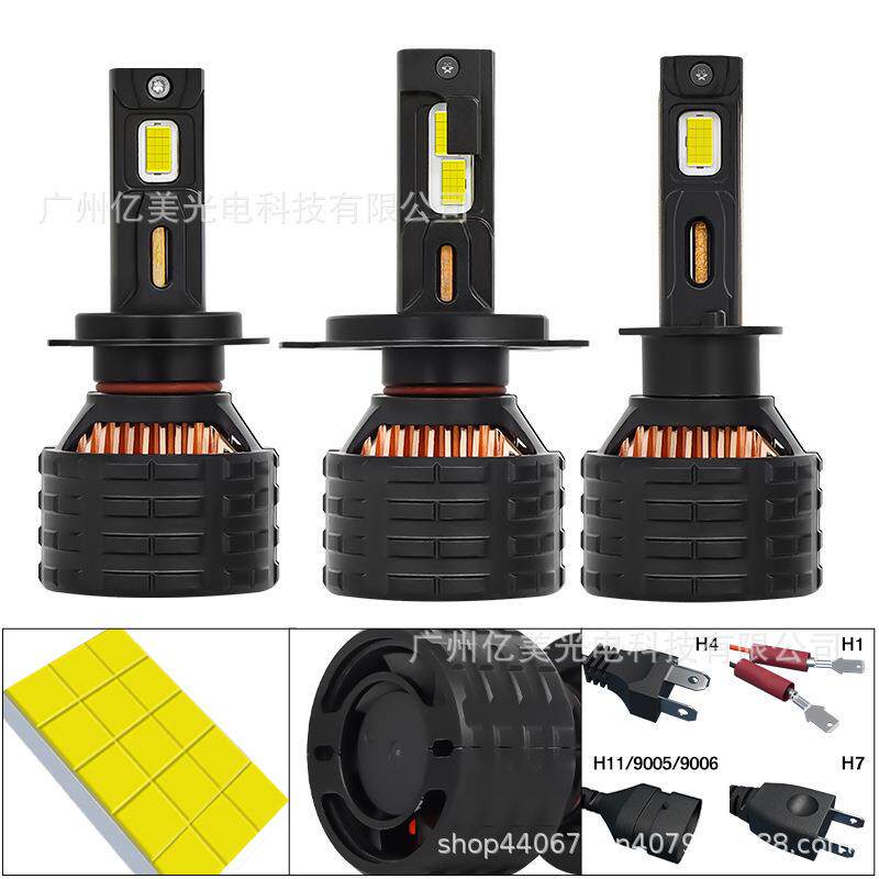 厂家K15四铜管100W高功率改装通用高亮汽车led大灯H4 H