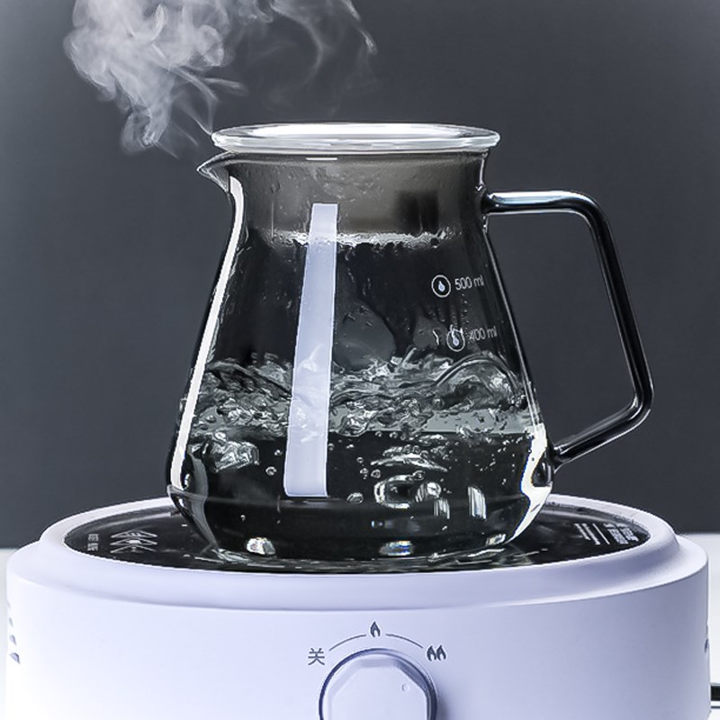mrwater手冲咖啡分享壶带x盖耐热玻璃壶带刻度可微波炉加热咖啡壶
