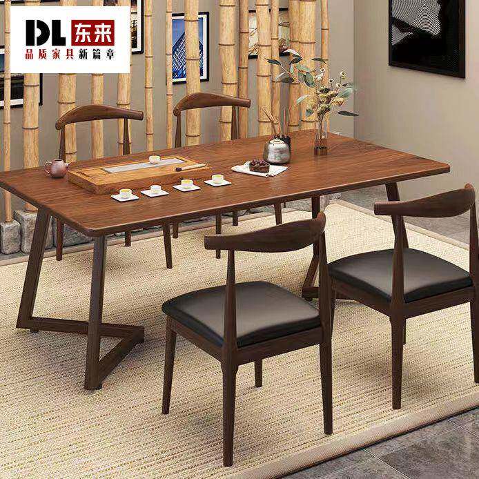 茶桌椅组合茶桌办公家用茶台长方形桌现代简约功餐桌夫套装泡茶桌