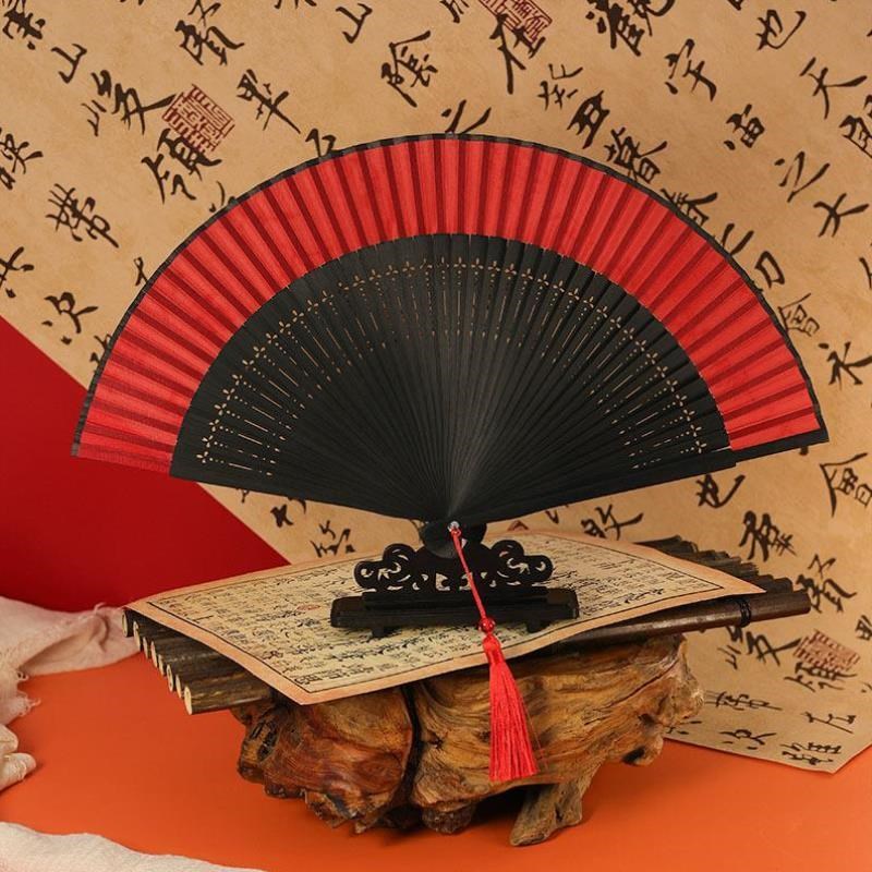 diy舞蹈扇文字纸折扇男款国潮国风霸气手工中国风古风奖品广告