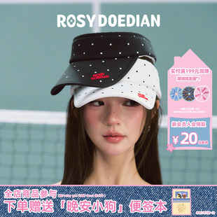 ROSYDOEDIAN圆圆的脑壳空顶帽波点遮阳帽户外防晒运动鸭舌帽女夏