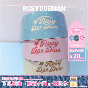 ROSYDOEDIAN多门点门用品 可爱波点logo宠物碗斜口喝水碗宠物食盆