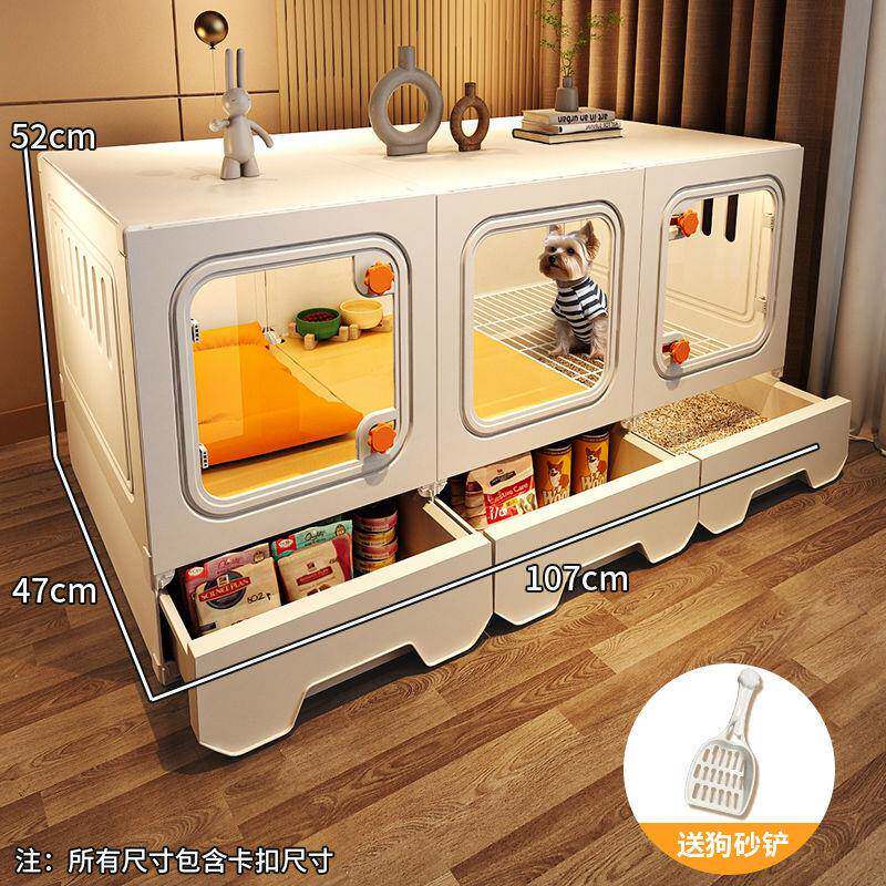 狗笼子小型犬带厕所分离狗窝一室一厅一卫宠物狗别墅室内家用比熊