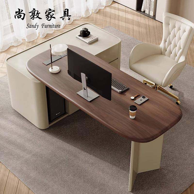 法式奶油风书桌椅组合复古胡桃实木带柜轻奢电脑办公桌医美咨询桌,标准件/零部件/工业耗材,车间地垫,淘宝优惠券,粉丝福利购,淘宝优惠卷