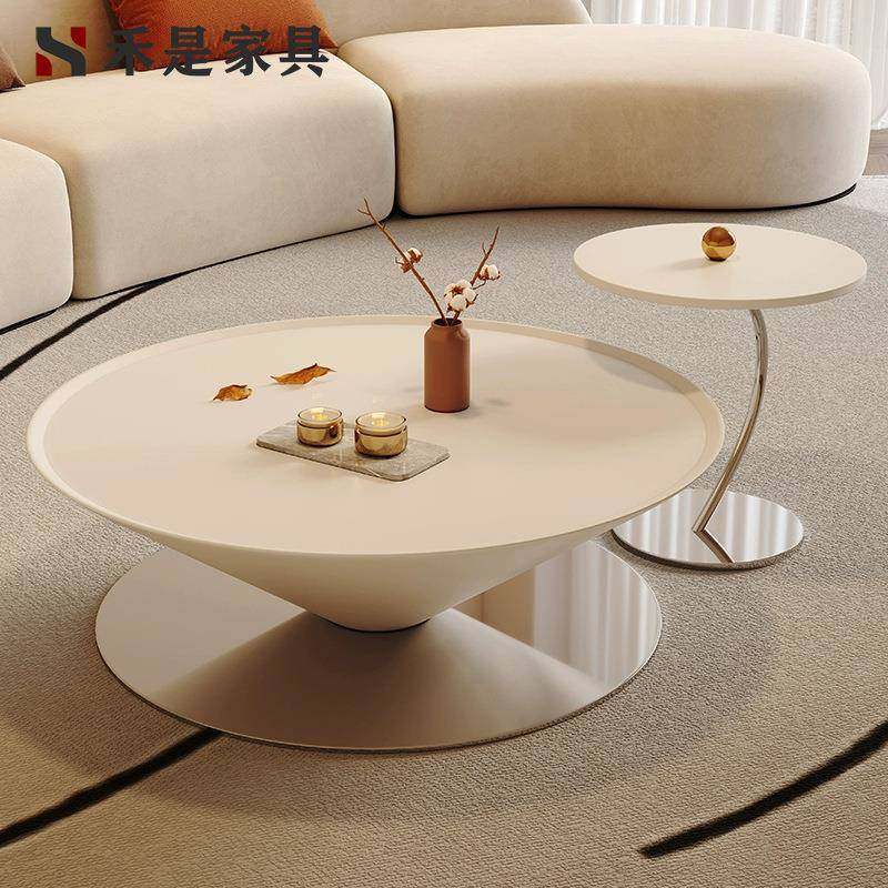 意式简约现代家用奶油风玻璃钢圆形飞碟茶几组合网红桌子轻奢客厅,纺织面料/辅料/配套,纺织机械配件,淘宝优惠券,粉丝福利购,淘宝优惠卷