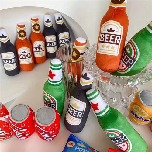 狗狗玩具仿真酒瓶系列内含响纸BB叫可发声现货磨牙宠物用品