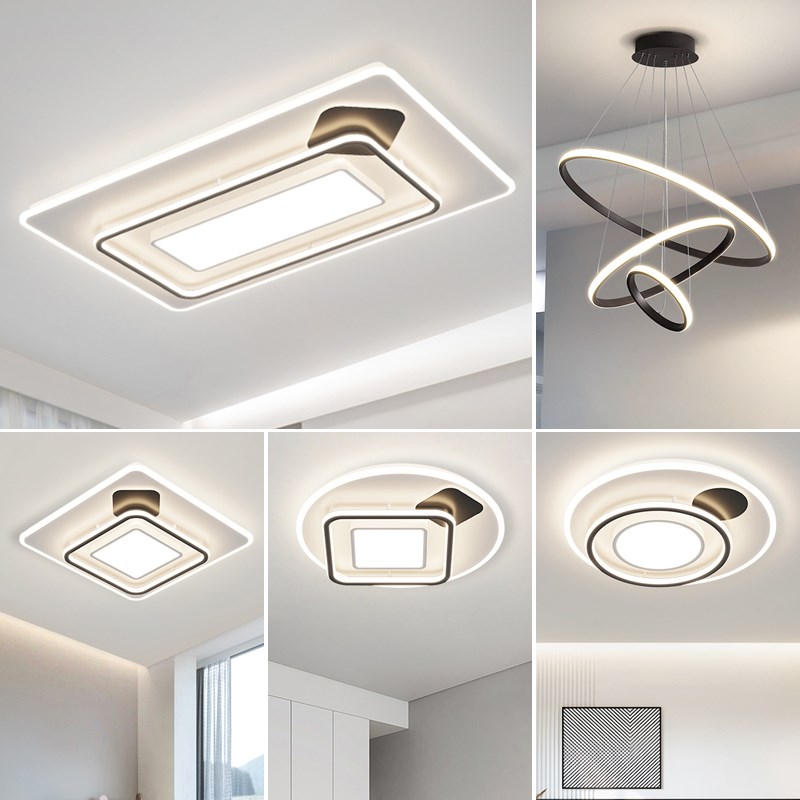 客厅吸顶灯现代简约轻奢家用主灯温馨网红卧室灯北V欧灯具全屋套