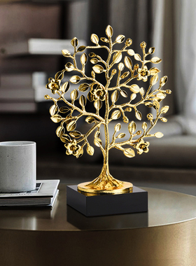 发财树摆件轻奢高档办公室摇w钱树招财家居客厅电视柜酒柜软装饰