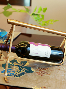 现代简约红酒架酒柜装饰品摆件欧式D创意家居客厅餐厅餐桌葡萄酒