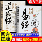官方正版 国学智慧为人处世方法易经真 漫画讲透易经 原著白话文孩子能看懂 很容易周易入门基础知识64卦国学经典 道德经正版