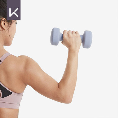Keep浸塑哑铃男士健身家用女士初学者瑜伽健身器材练臂肌亚铃一对