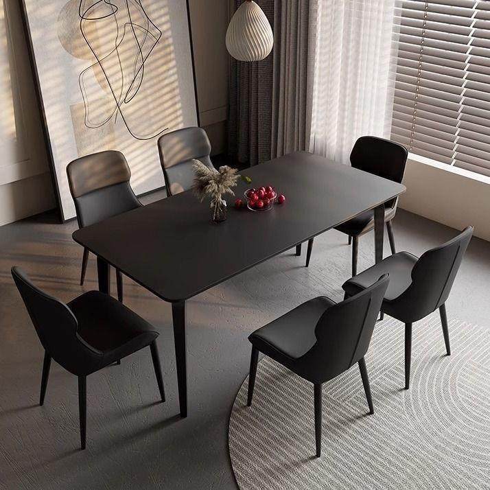 意式极简纯黑岩板餐桌椅组合经典黑色岛台广场桌高级设计桌面12mm,鲜花速递/花卉仿真/绿植园艺,割草机/草坪机,淘宝优惠券,粉丝福利购,淘宝优惠卷