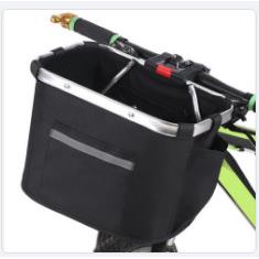 山地车自行车篮子前车筐车篮车筐铝合金帆布折叠车菜蓝车篓布筐