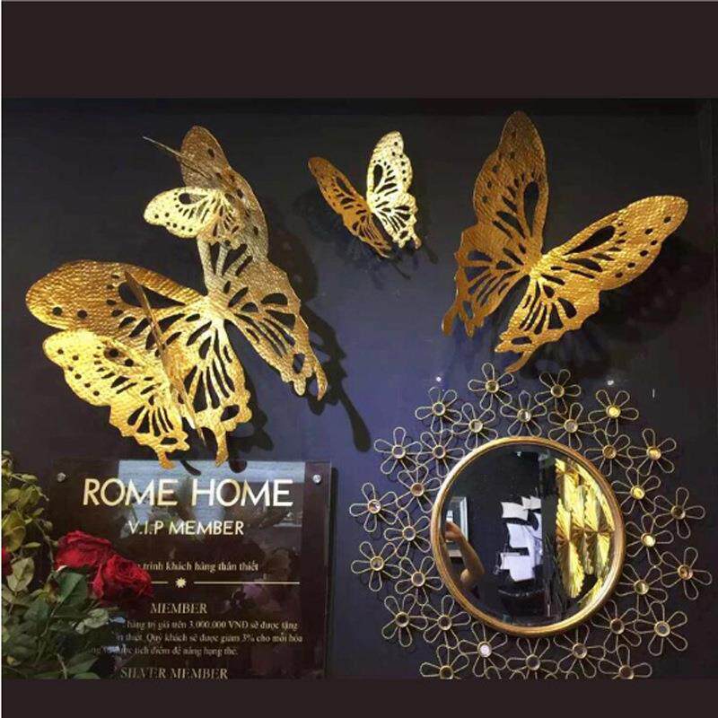 厂家金属壁饰镂空蝴蝶装饰室内室外立体墙饰铁艺壁挂卧室挂件