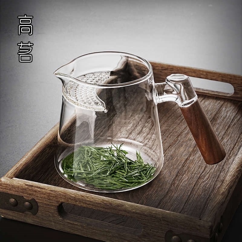 玻璃月牙公道杯茶滤网一体2025新款高档茶水分离绿茶泡茶器分茶器