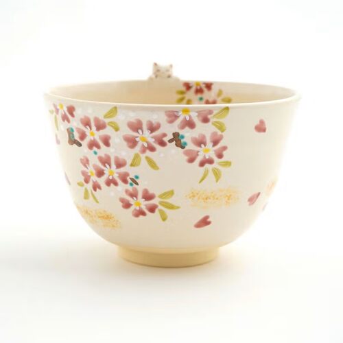 招财猫，抹茶碗，樱花彩绘