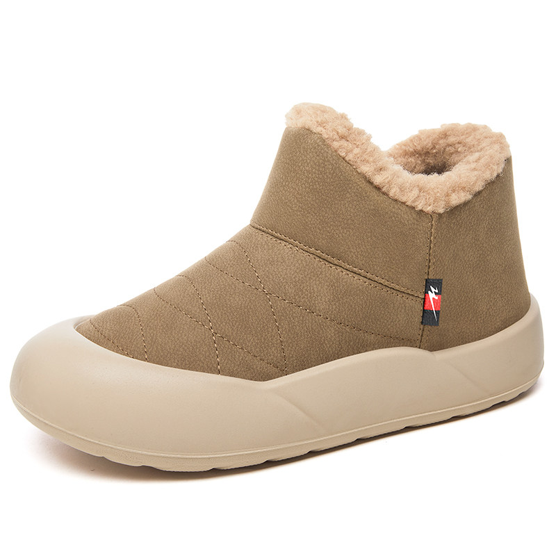 双星棉鞋女中老年棉靴冬季加绒加厚防滑保暖一脚蹬时尚百搭雪地靴