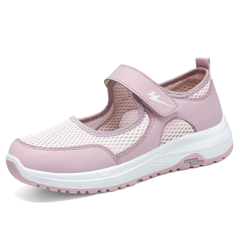 双星布鞋女款休闲一脚蹬中老年妈妈运动透气网鞋舒适健步软底凉鞋,女鞋,网面鞋,淘宝优惠券,粉丝福利购,淘宝优惠卷