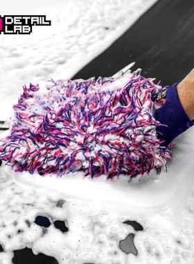 Detail Lab大洗车手套海绵块擦车去污汽车洗车工具纤维绒布面专用