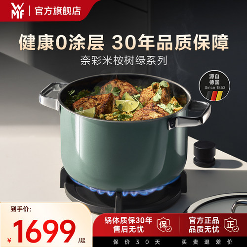 德国福腾宝WMF奈彩米进口汤锅奶锅炖锅煲汤炖煮圣诞限定色桉树绿