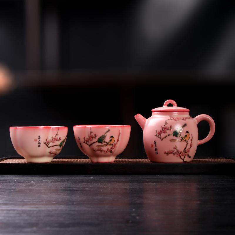 李辉熠猪油冻喜上眉梢秦权壶一壶两杯茶具套装粉红女士陶瓷茶具,鲜花速递/花卉仿真/绿植园艺,割草机/草坪机,淘宝优惠券,粉丝福利购,淘宝优惠卷