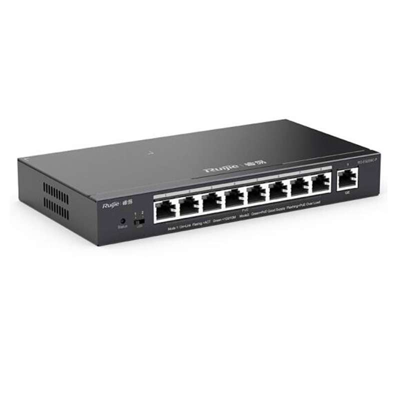 锐捷（Ruijie）智能监控8口Poe交换机RG-ES209C-P 企业级监控工程