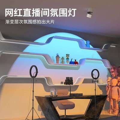 夕阳日不落射灯嵌入式家用玄关氛围明装卧室洗墙灯网红破晓蓝射灯