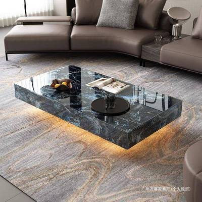 意式新款极简正方形茶几客厅简约现代办公室轻奢高级家用小户型