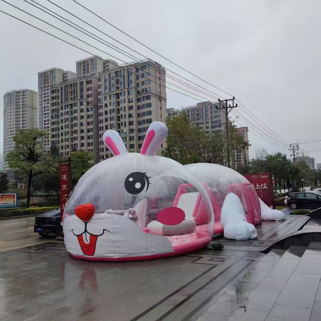 新款室外室内摆摊充气城堡猪猪乐园鲸鱼岛淘气堡充气滑梯游乐厂家
