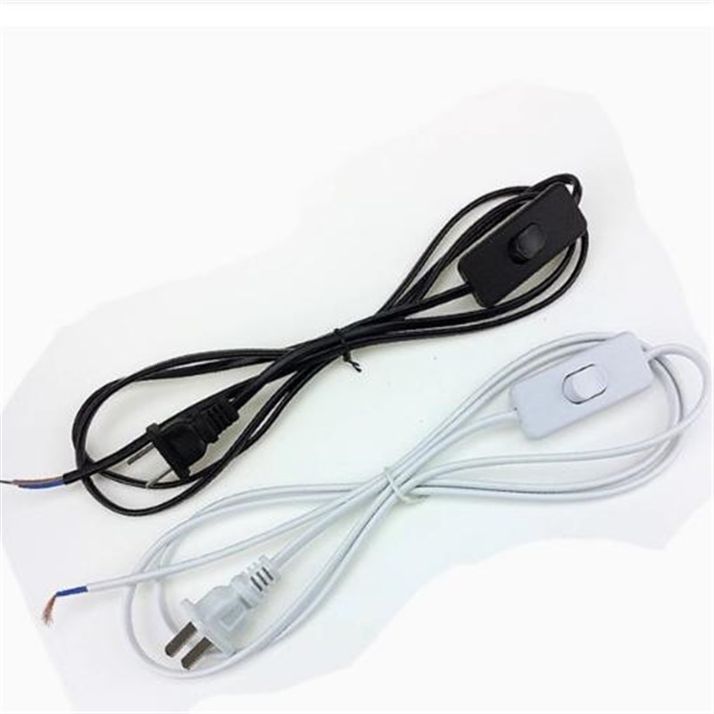 1.8米开关黑白灯具开关连接y线灯条插头通用线控开关电源开关线