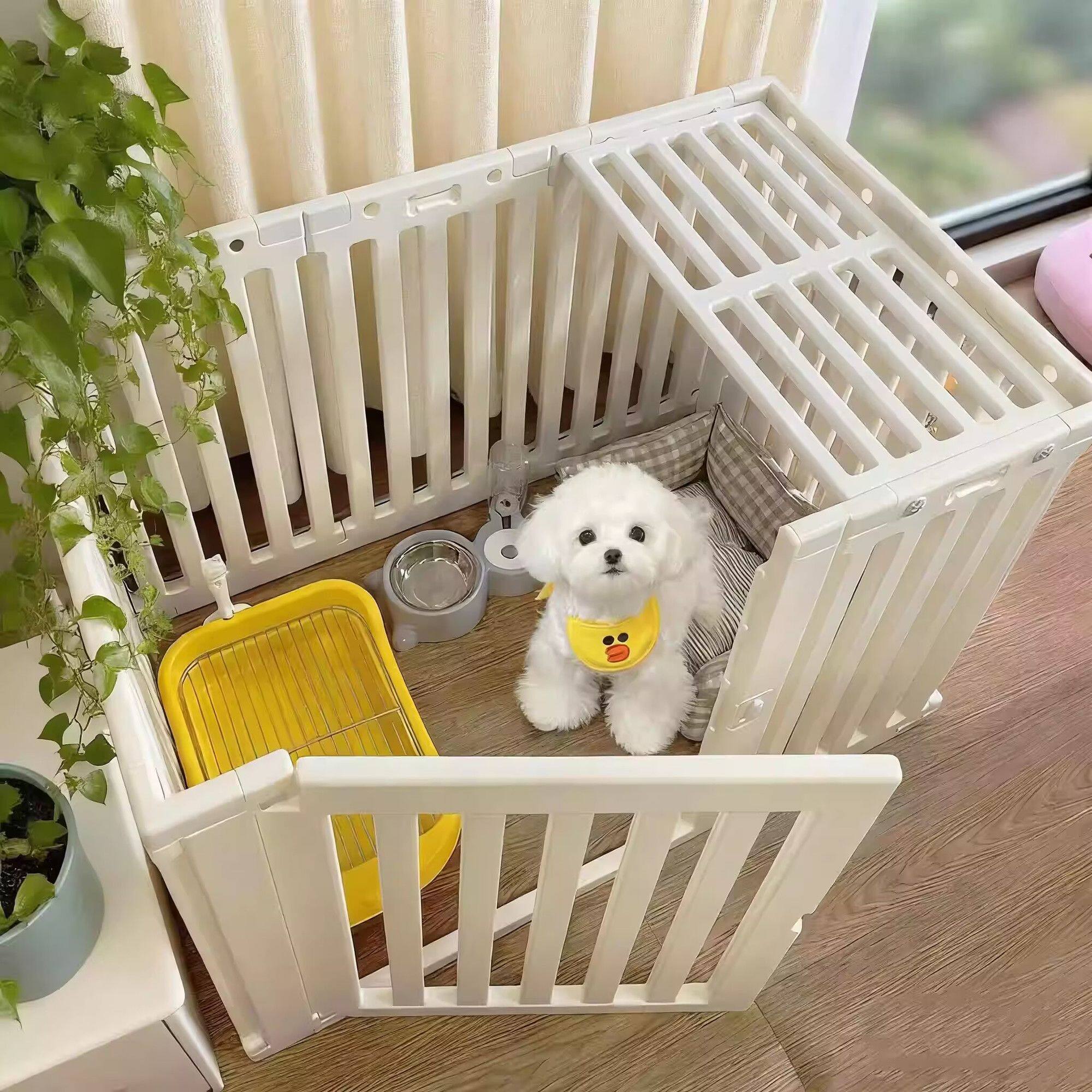 狗狗围栏室内栅栏防护栏宠物小型犬家用狗笼子防越狱新型隔断狗窝