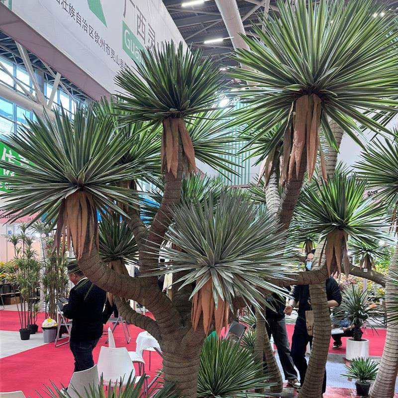 仿真大型千手剑麻树龙舌兰绿植造景假树室内商场橱窗落地高端摆件