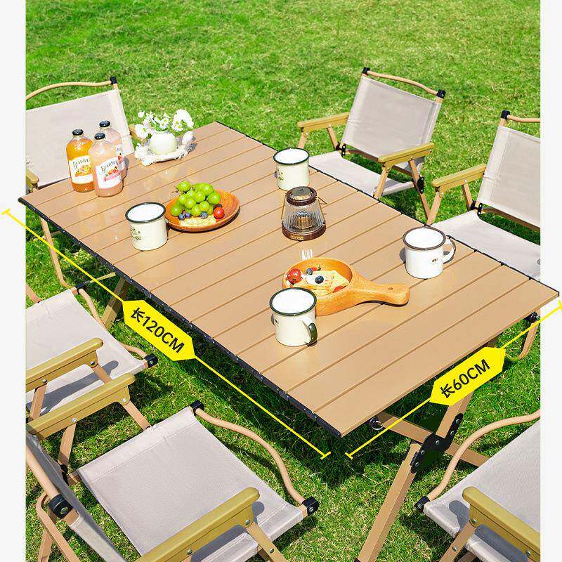 户外折叠桌椅便携式超轻蛋卷桌野营野餐桌子野炊露营装备用品套装