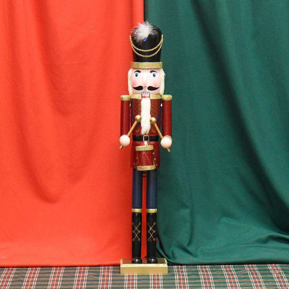 24年新款76CM木制胡桃夹子圣诞节装饰品打鼓木偶人彩绘工艺品摆件,玩具/童车/益智/积木/模型,毛绒/玩偶/公仔/布艺类玩具,淘宝优惠券,粉丝福利购,淘宝优惠卷