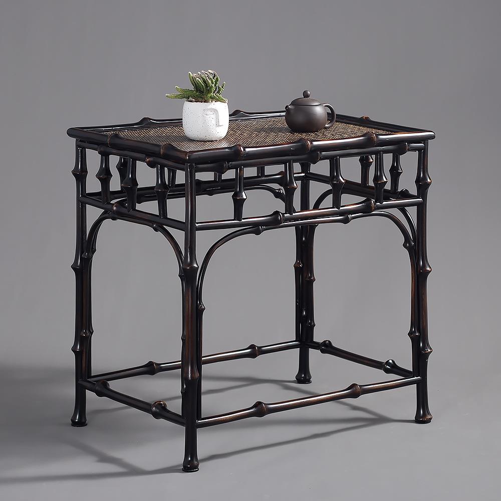 明式边几古典中式方几筇竹手工制作角几茶室书房小方桌茶几