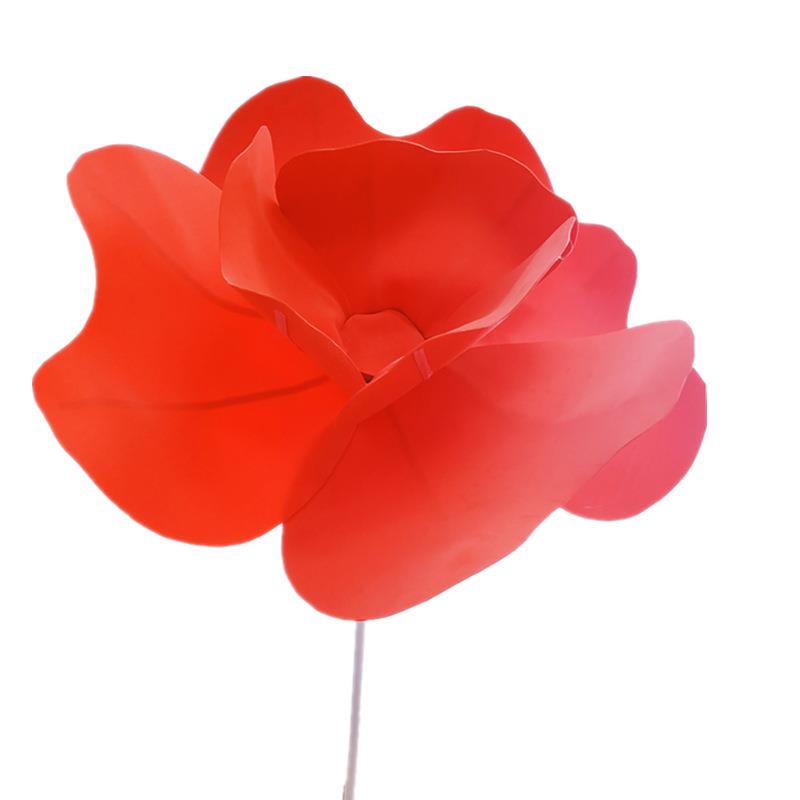 高档仿真泡沫花仿真罂粟花大型花头场地布置橱窗展示商场婚礼路引