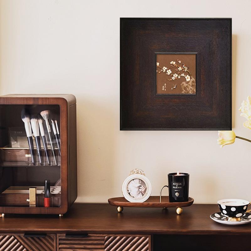 实木小众相框复古图案油画现代装饰画挂画中式艺术中古感画框