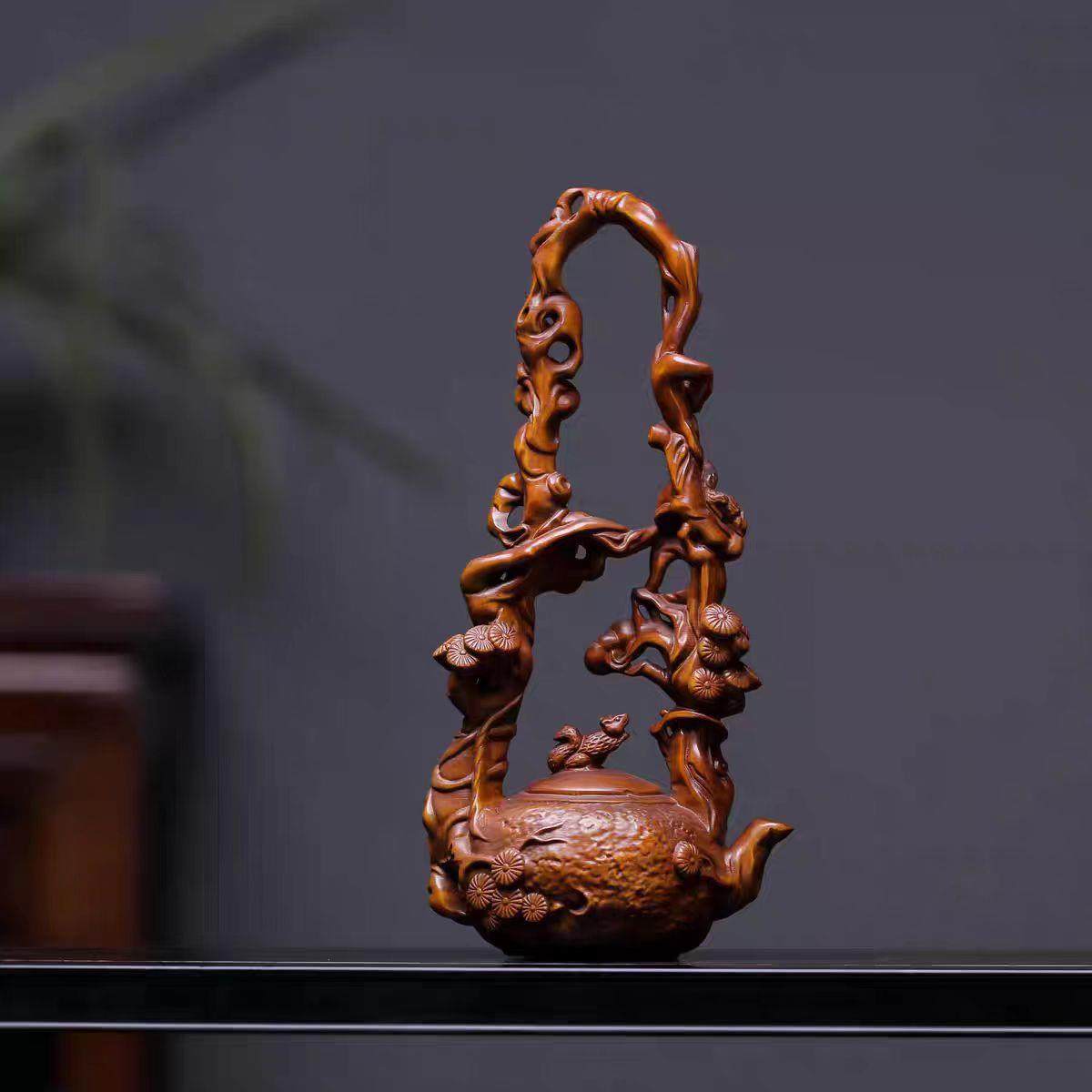 仿古做旧小叶黄杨木雕提梁壶茶壶摆件文玩中式客厅实木雕刻装饰品,纺织面料/辅料/配套,纺织机械配件,淘宝优惠券,粉丝福利购,淘宝优惠卷