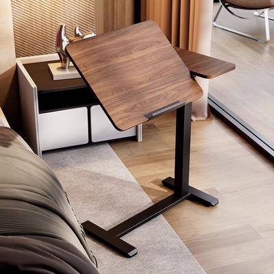 气动升降桌家用沙发边几可折叠翻转电脑桌移动床边桌站立式工作台